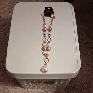 Paparazzi Rose Gold and Pearl Necklace